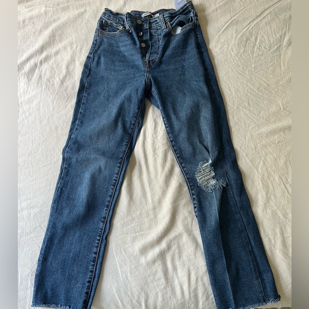 Levi’s high rise wedgie straight denim ankle jeans size 4